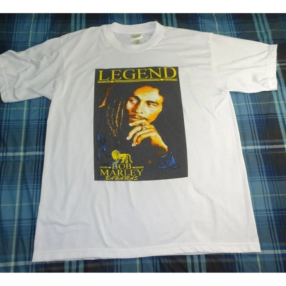 Bob Marley White Jamaican Reggae "Legend" T-shirt Size X-Large - Picture 1 of 6
